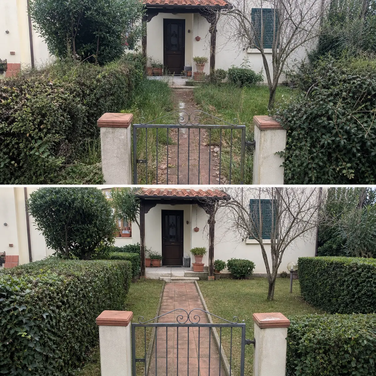Trasformazione giardino a Salerno - prima e dopo